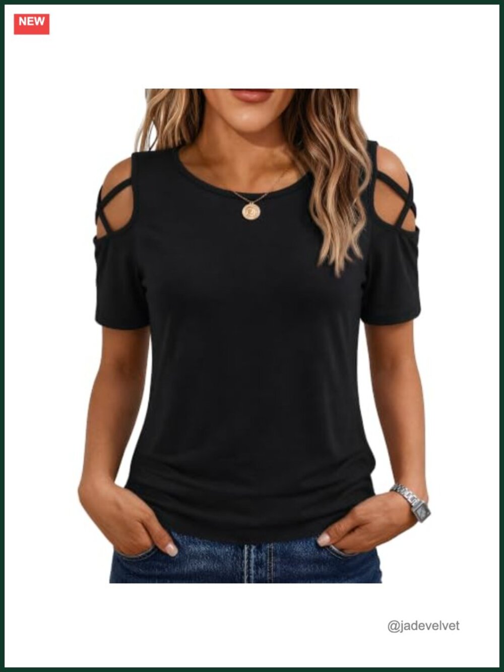 Cold Shoulder Tunic Top Short Sleeve Lightweight